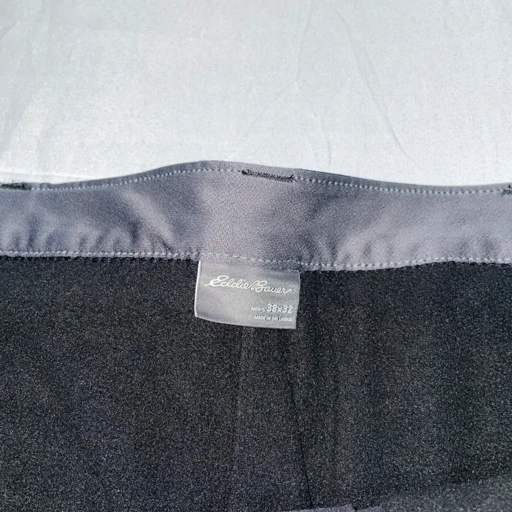 Eddie Bauer Mens Guide Pro Fleece Lined Pants Black 38x32 Hiking Outdoor